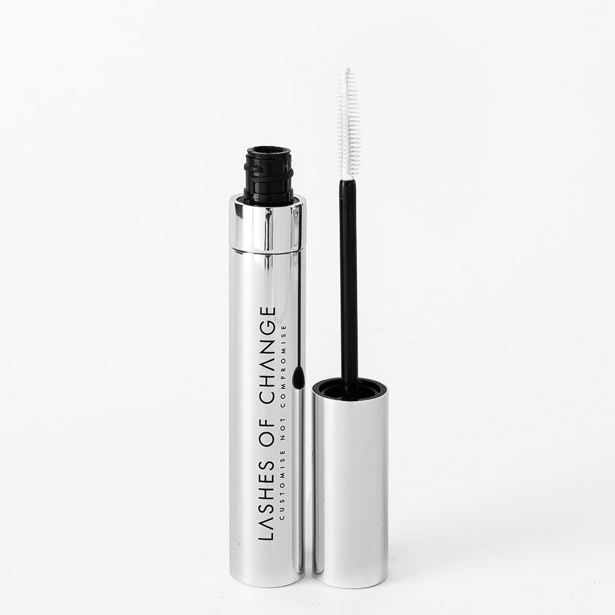 Lashes of change best sensitive eyes custom mascara. Vegan makeup Australia. The best mascara in Australia. mascara with beautiful packaging, Aluminium recyclable mascara packaging.